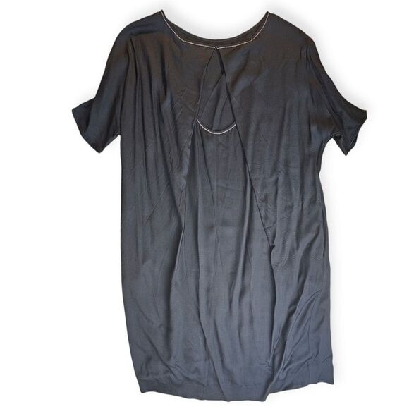 FABIANA FILIPPI Made in Italy Monili Beaded Trim Cascade Back Shift Dress XSmall - Picture 10 of 11